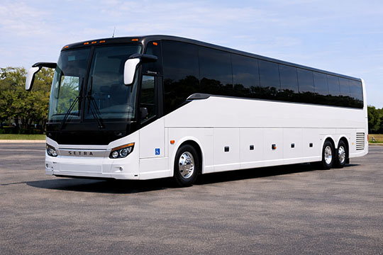 56-passenger charter bus available for charter in Redmond, WA